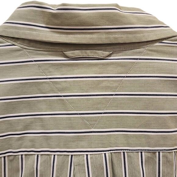 Tommy Hilfiger Men's Green Striped 80's 2 Ply Fabric Button Down Shirt Size XXL - Picture 7 of 15